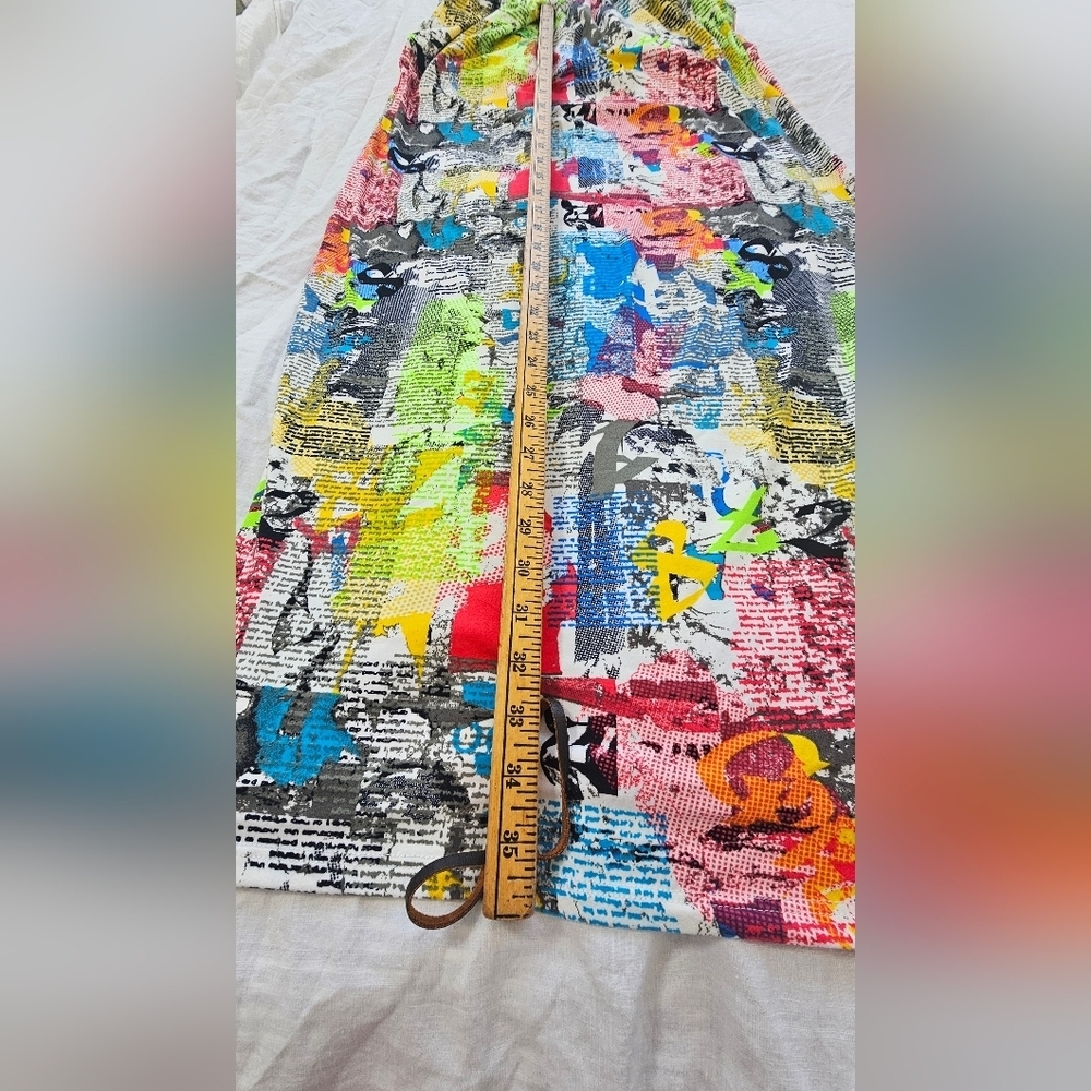 Absolutely Multicolor Abstract Pencil Skirt - Picture 2 of 5